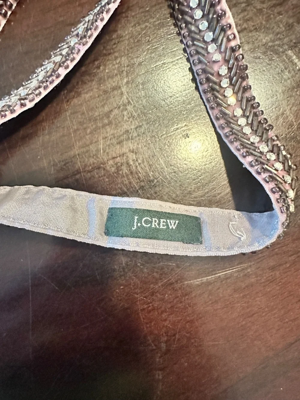 vintage J.Crew Collection jeweled rhinestone ribbon sash belt.